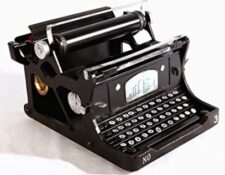 Maquina escribir vintage Máquina de escribir modelo, retro nostalgia ornamentos modelo de máquina de escribir antigua sala de café decoración de la barra suave viva de los artes máquina de escribir Negro 25 * 17 * 13